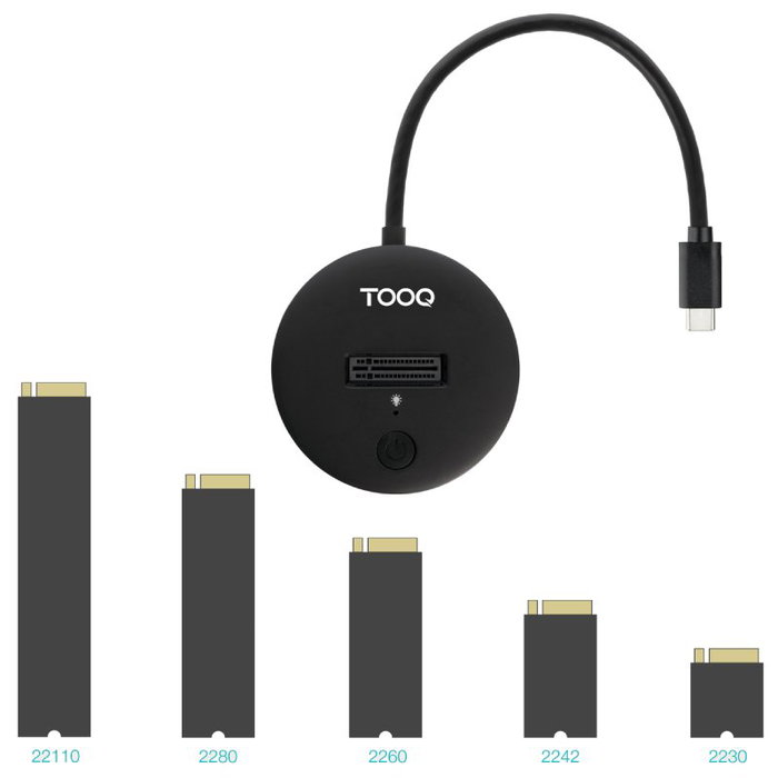 Tooq TQDS-100B Docking Station para SSD M.2 NVMe PCIe Negro Tooq TQDS-100B Docking Station para SSD M.2 NVMe PCIe Negro